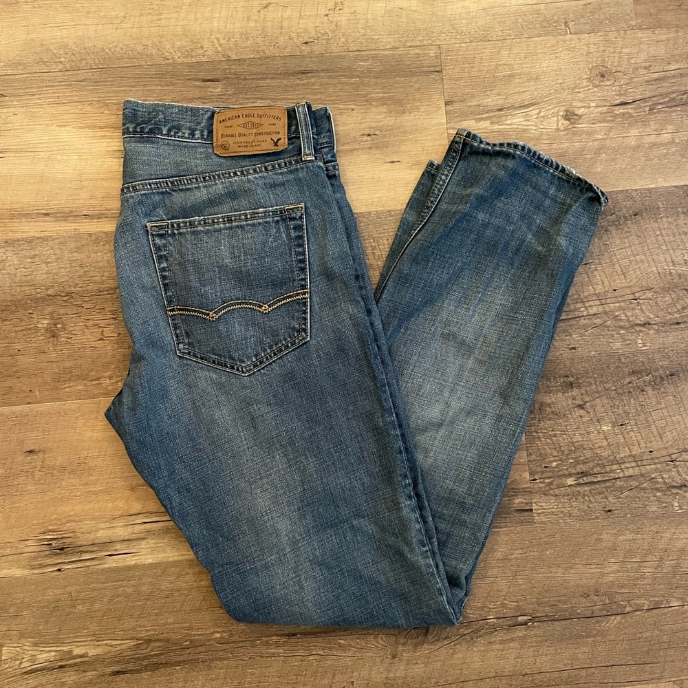 AE mens slim straight jeans 32/34